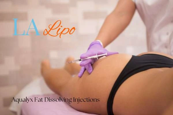 Woman having fat dissolving injections Feltham on thighs