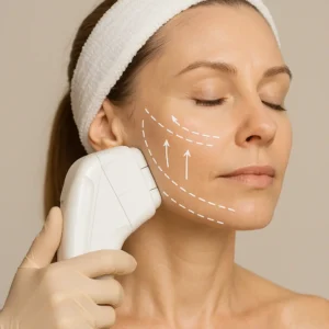 Woman having HI-FU to reduce wrinkles call LA LIPO Feltham Now!