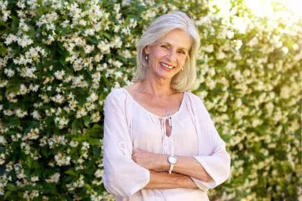 Older woman happy with urinary incontinence treatment Feltham