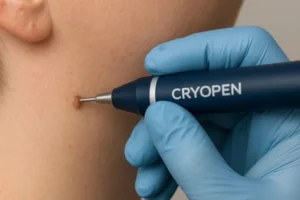 Person receiving skin tag removal Feltham