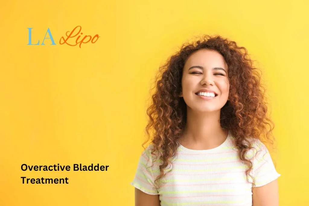 woman smiling about overactive bladder treatment Feltham solutions